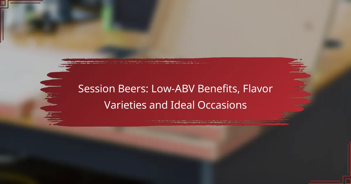 Session Beers: Low-ABV Benefits, Flavor Varieties and Ideal Occasions