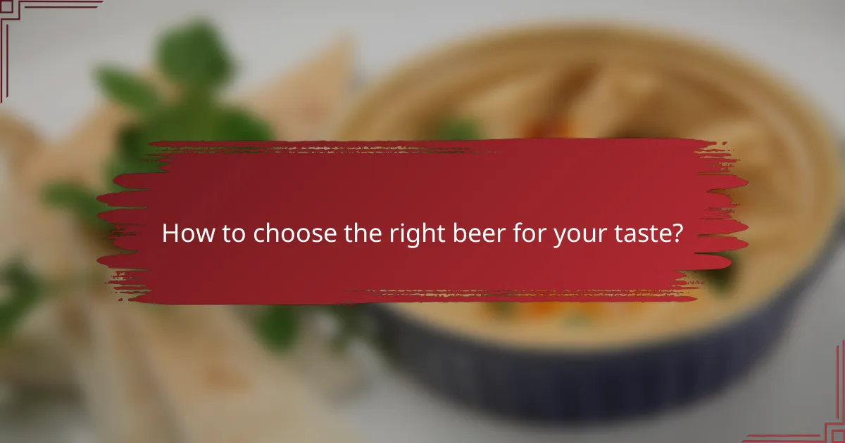 How to choose the right beer for your taste?
