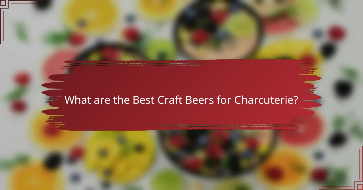 What are the Best Craft Beers for Charcuterie?