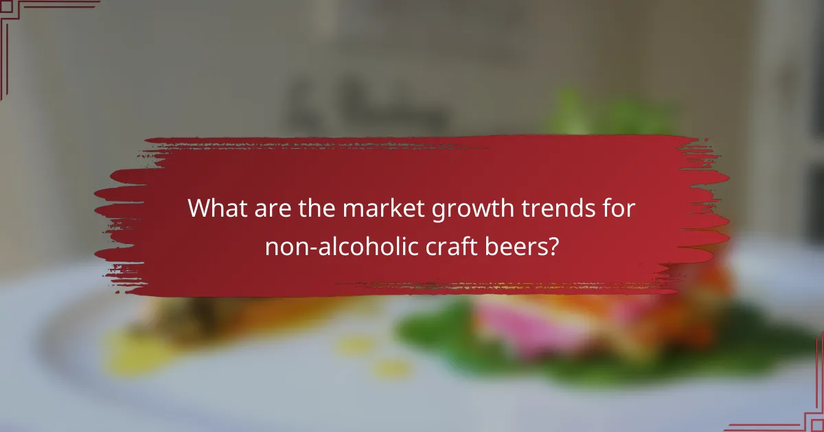 What are the market growth trends for non-alcoholic craft beers?