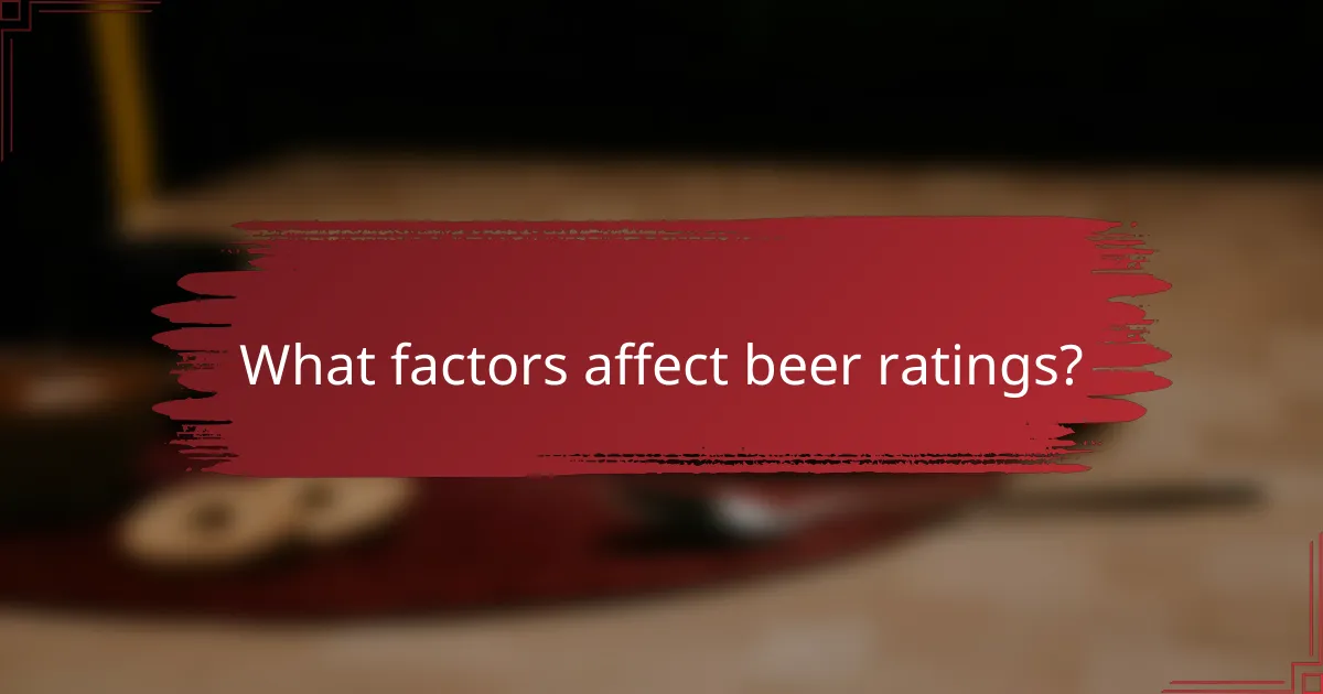 What factors affect beer ratings?